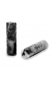 Tube natural stone bead 13x4mm Black anthracite